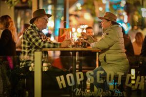 Cheers  older couple drinking