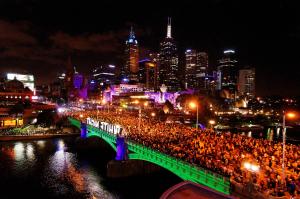 White Night Festival Princes Bridge