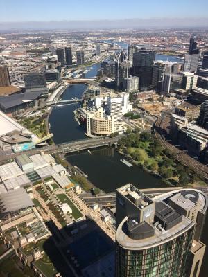 Yarra River from Eureka tower looking west