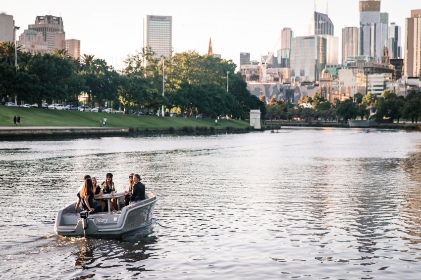 The tranquility of Melbourne's Yarra River aboard GoBoat Melbourne