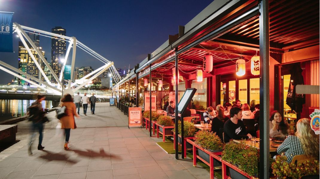 Such Wharf Promenade at night