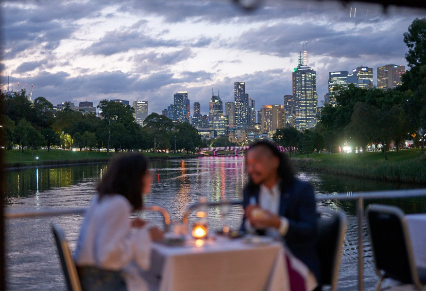 Enjoy fine wine and dining aboard the M.V. Spirit of Melbourne