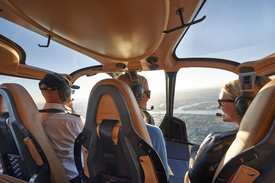 Interior of Microflite helicopter